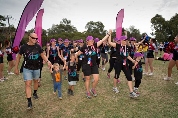 Crossing the line at the end of day one. Credit: Lucas Wroe / Event Photos Australia